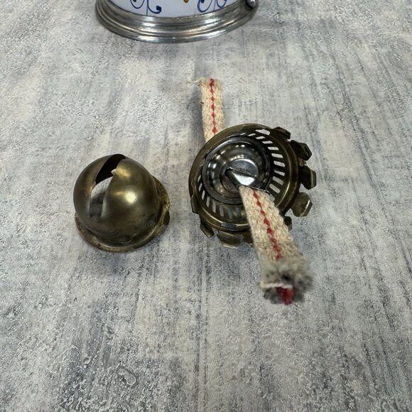 Cosi Tabellini Pewter Ceramic Kerosene Lamp Italy Vintage Rare - Picture 13 of 15